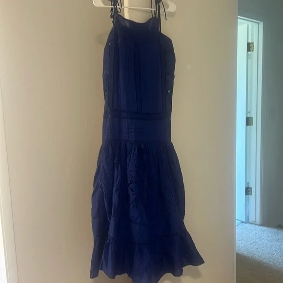 Farm Rio Blue Lace Sleeveless Maxi Dress NWT - Picture 5 of 10